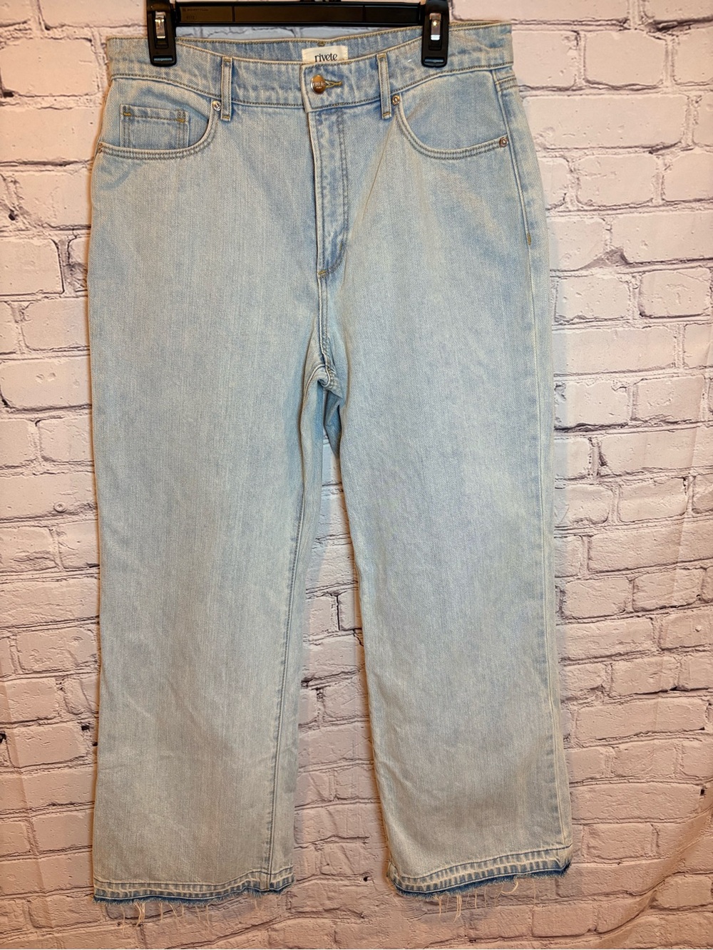 Rivete Light Wash Wide Leg Jeans from Loft